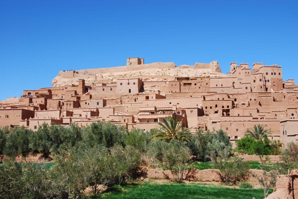 Scenic view Ait Ben Haddou Morocco group travel
