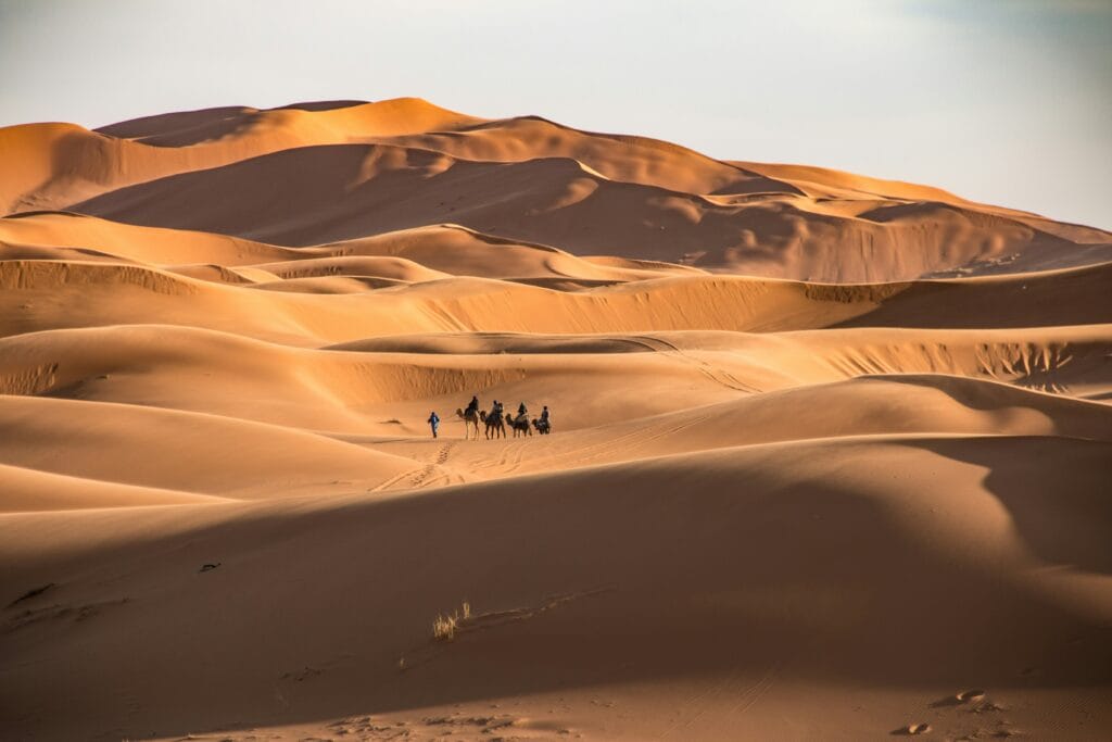 Merzouga Sahara desert camel trek Morocco